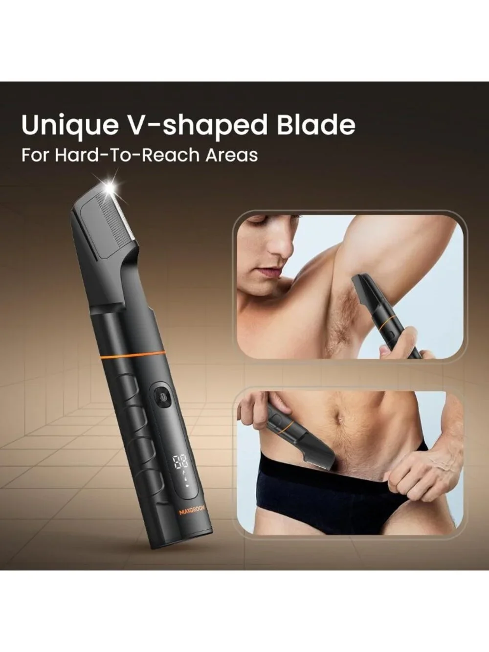 Waterproof Body & Pubic Hair Trimmer for Men | Upgraded Ball Shaver & Groomer